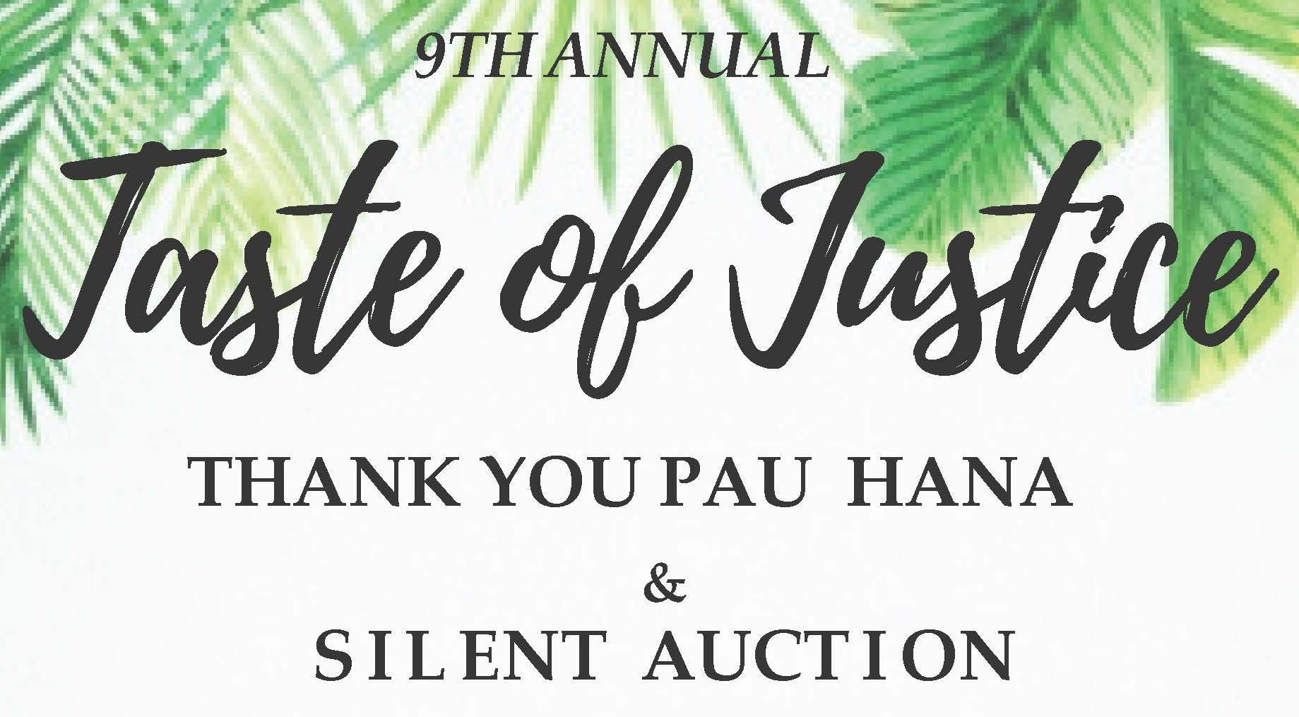 Thank You Pau Hana and Silent Auction